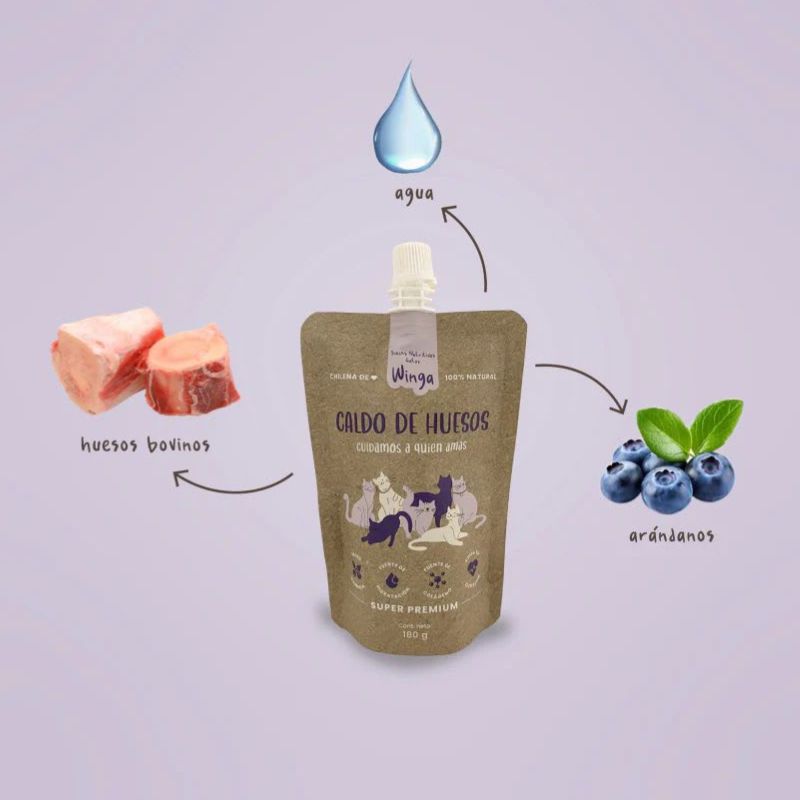 Winga Caldo de Huesos para Gatos 180g