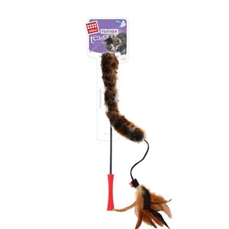 Gigwi Feather Teaser  Juguetes para Gatos Varilla Cola de Felpa