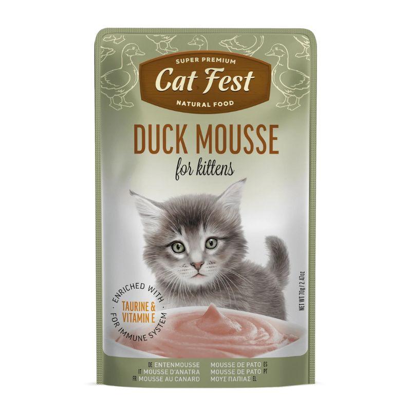 Cat Fest Mousse de Pato para Gatitos 70g