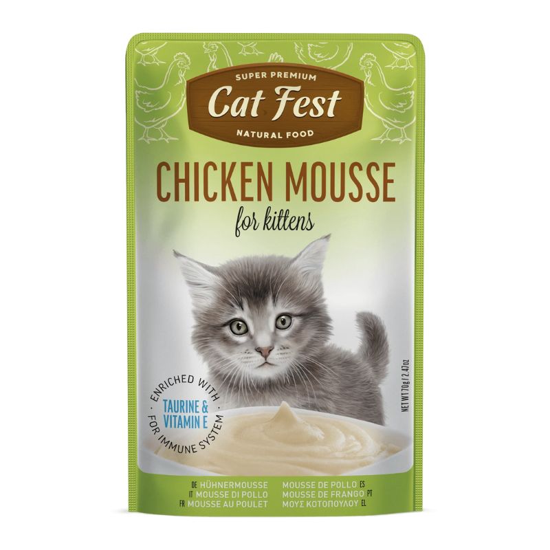 Cat Fest Mousse de Pollo para Gatitos 70g