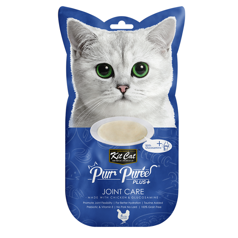 Kit Cat Purr Puree Plus Joint Care Snack Para Gato Sabor Pollo 15g