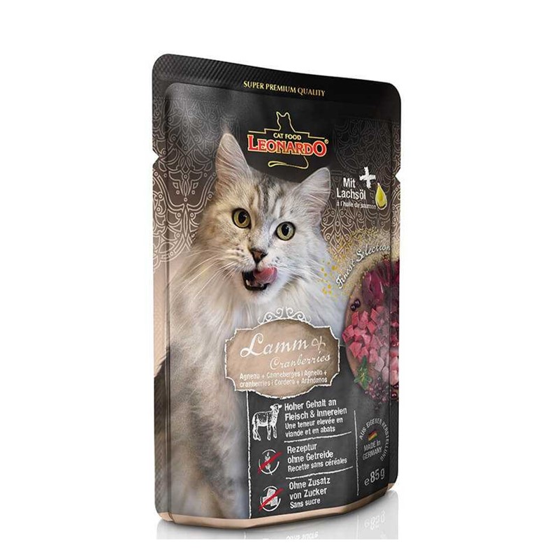 Leonardo Finest Selection Cat Cordero y Arandanos 85g