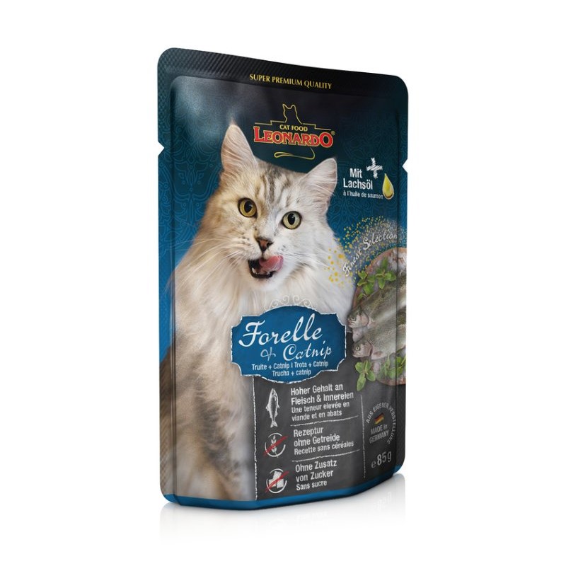 Leonardo Finest Selection Cat Trucha y Catnip 85g