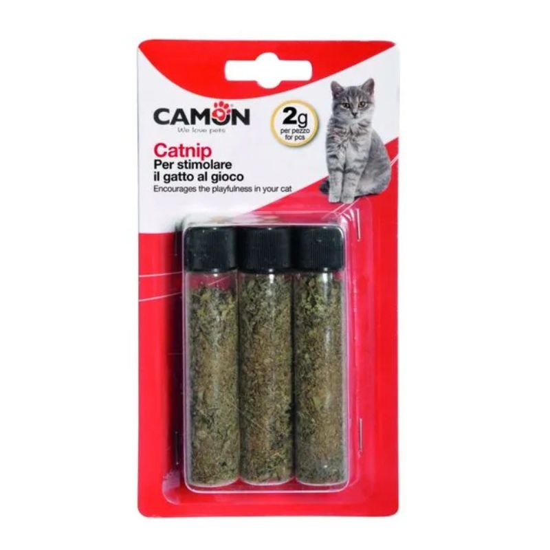 Camon Hierba Gatera Catnip en Tubos para Gatos 3unidades