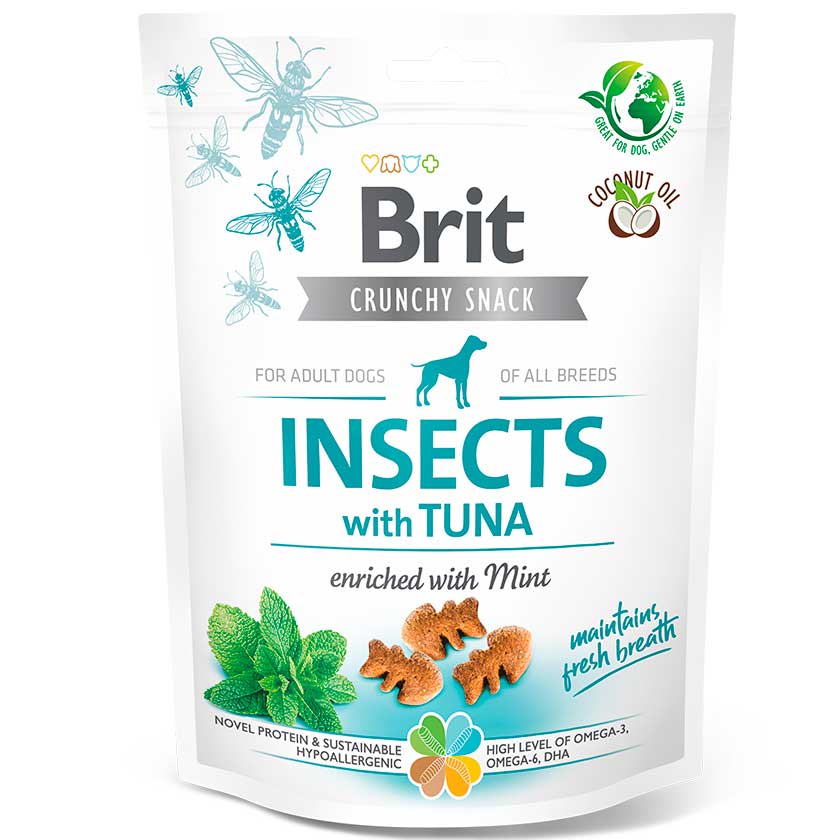 Snack Brit Care Dog Crunchy Insects With Tuna 200g