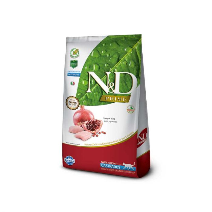 N&amp;D Gato Adulto Castrado Pollo y Granada 1.5kg