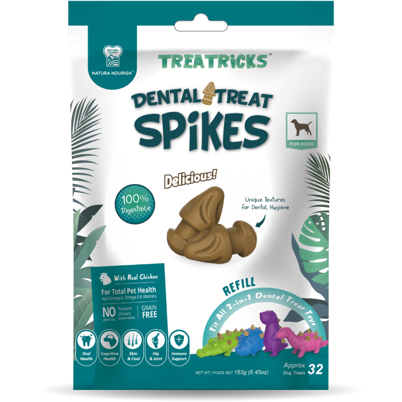 Natura Nourish Treatricks Dental Treat Spikes Snack Recarga 183g