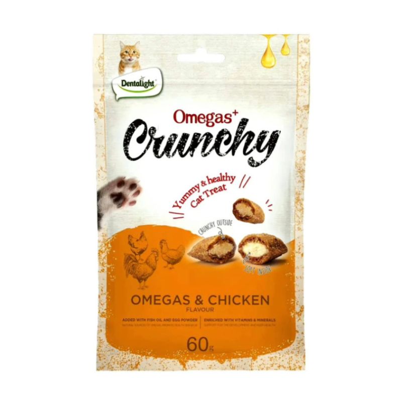 Dentalight Omegas Galletas Crunchy Pollo Para Gatos 60g