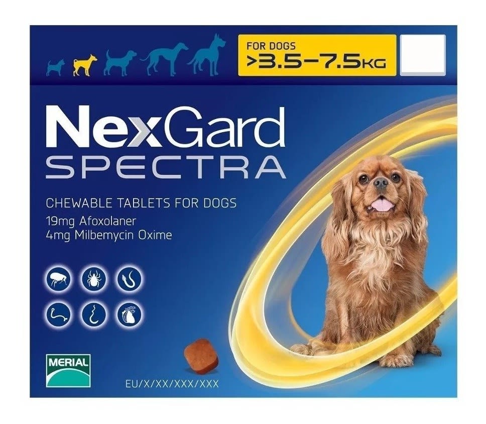 Nexgard Spectra Antiparasitario 3.6 a 7.5kg 1comp