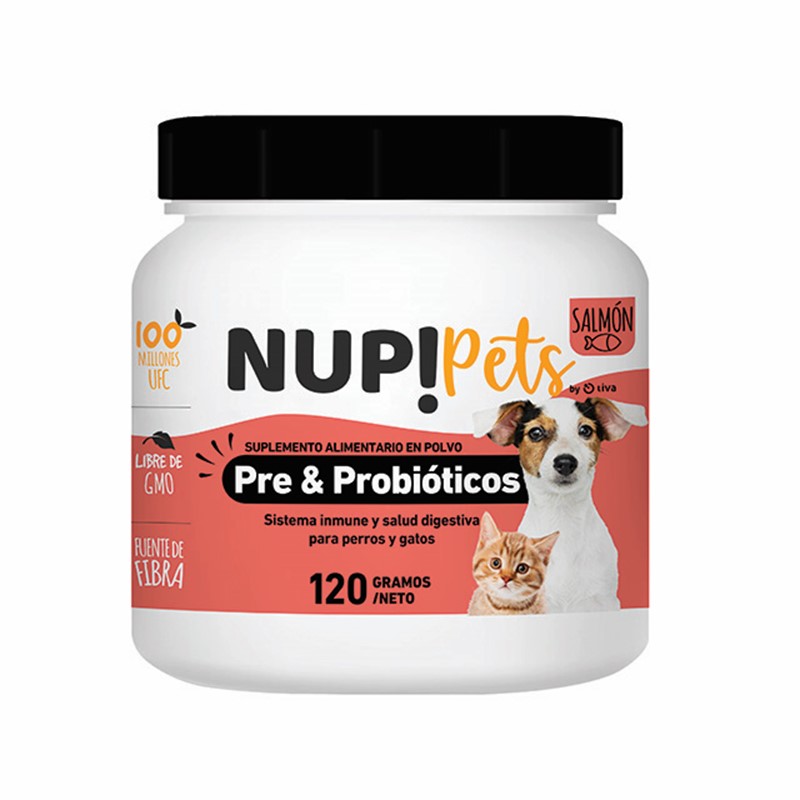Nup Pets Pre &amp; Probioticos Sabor Salmon 120g