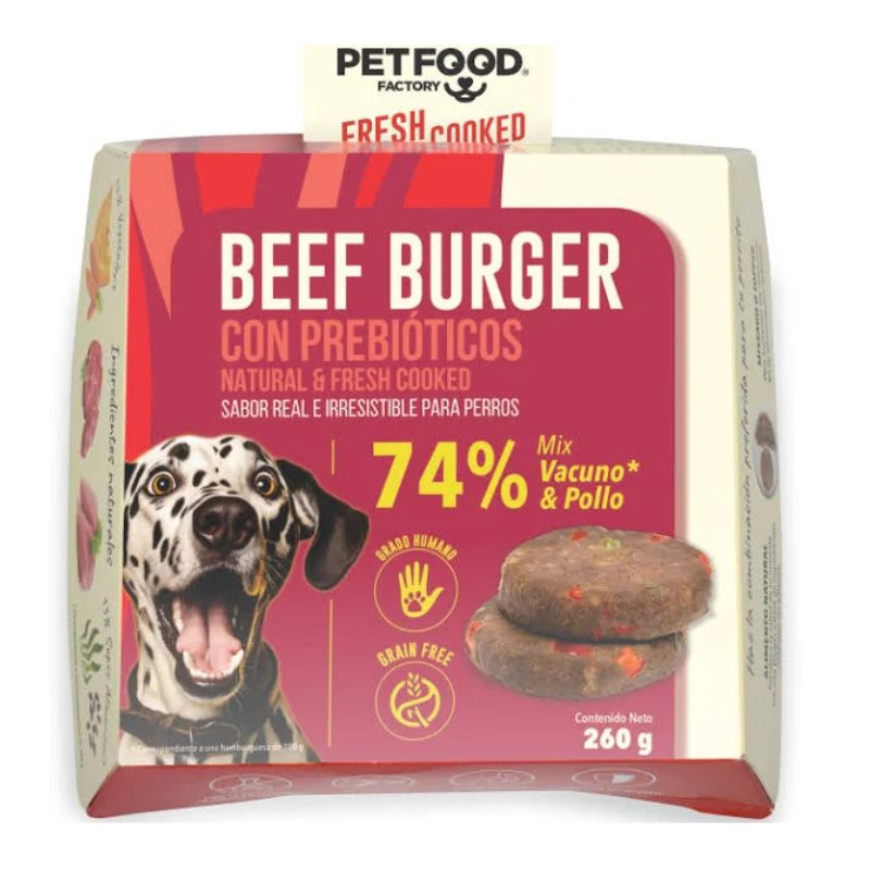 Pet Food Factory Hamburguesa Vacuno 260g Perro