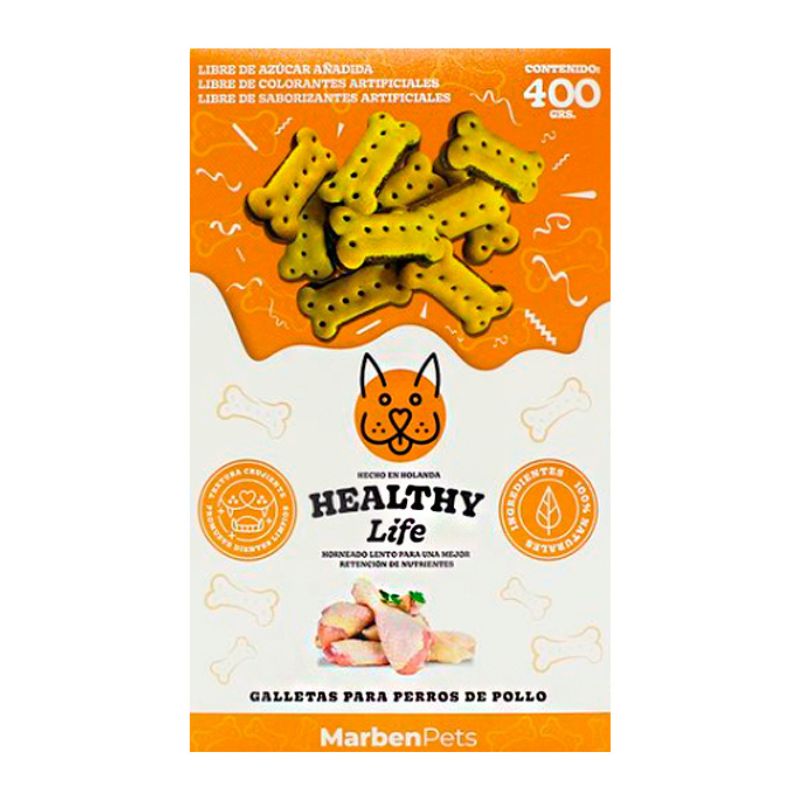 Galletas Healthy Life Dog Sabor Pollo 400g