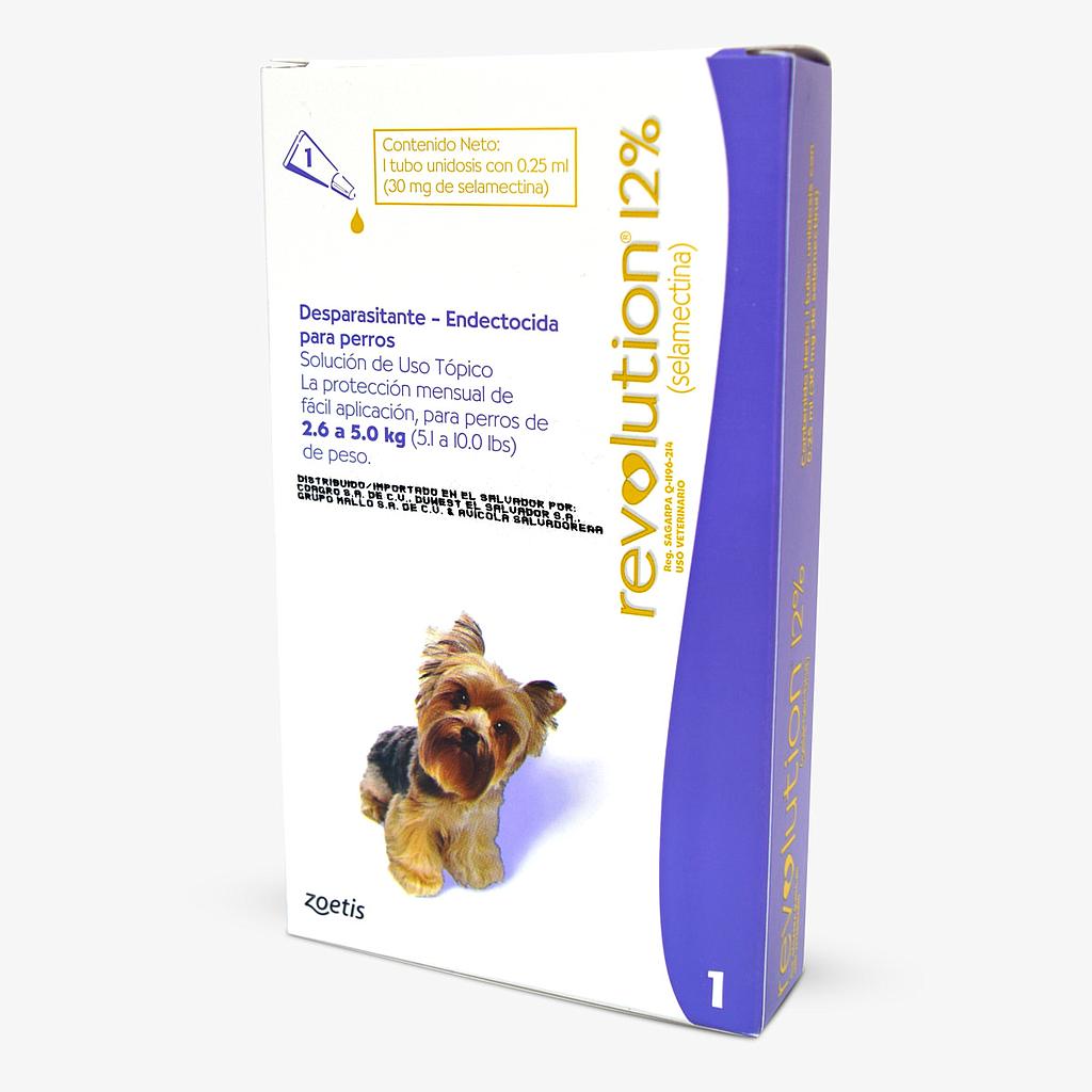 Revolution 12% Antiparasitario Para Perros de 2.6 a 5kg