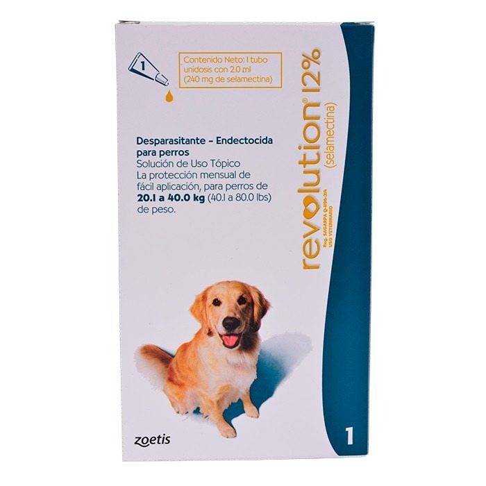 Revolution 12% Antiparasitario Para Perros de 20.1 a 40kg