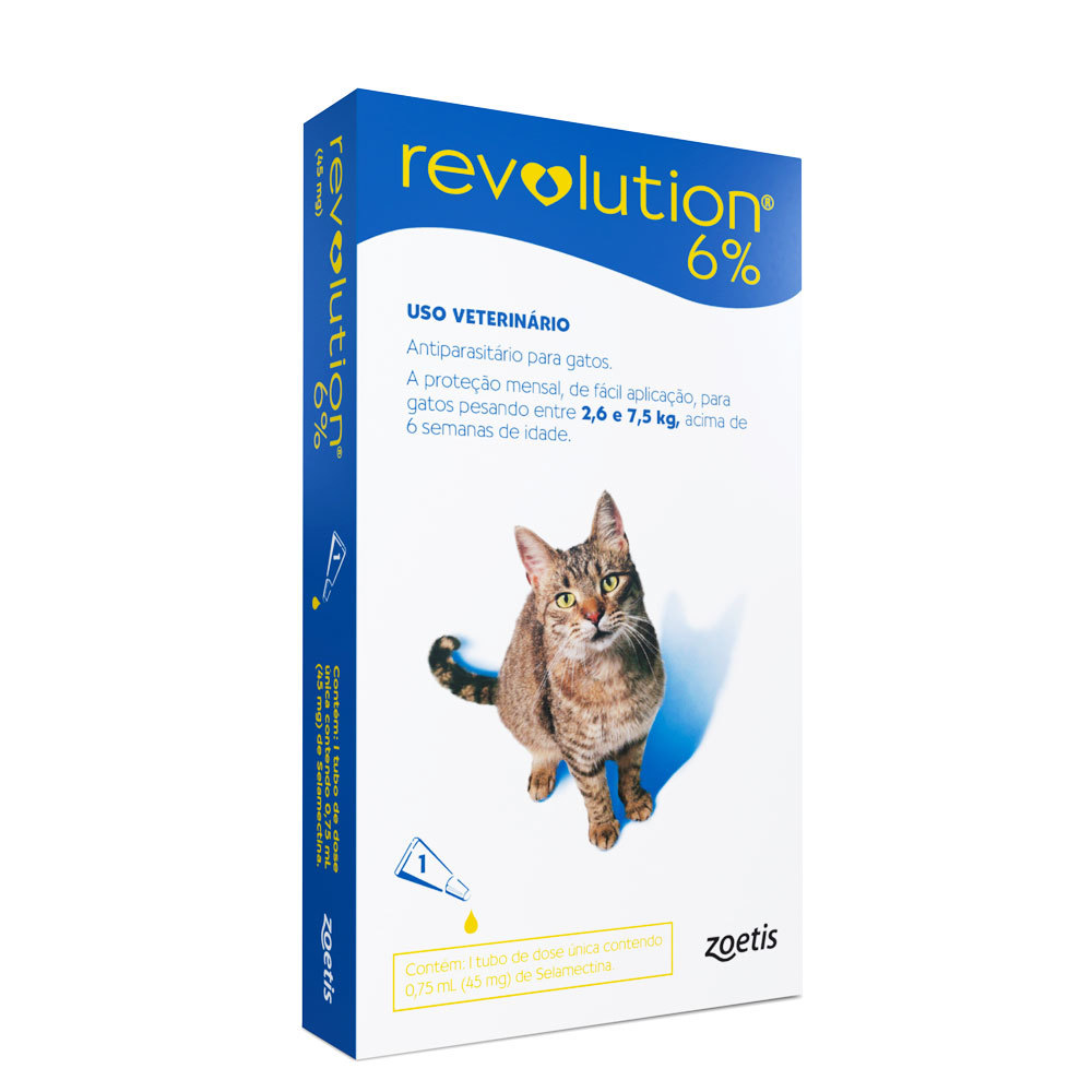 Revolution 6% Antiparasitario Para Gatos de 2.5 A 7.5kg