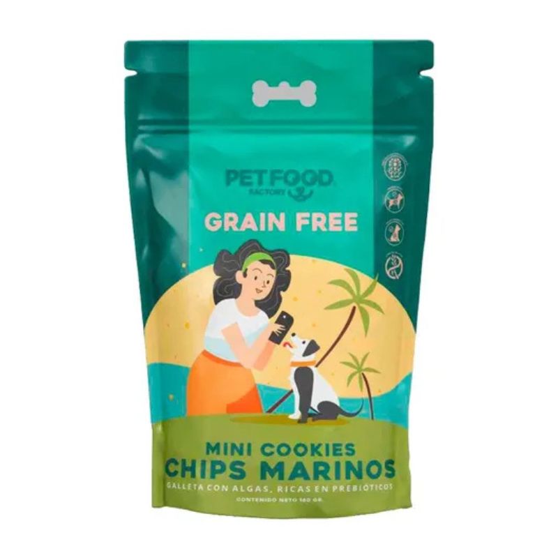 Pet Food Factory Galleta Mini Cookies Chips Marinos 180g