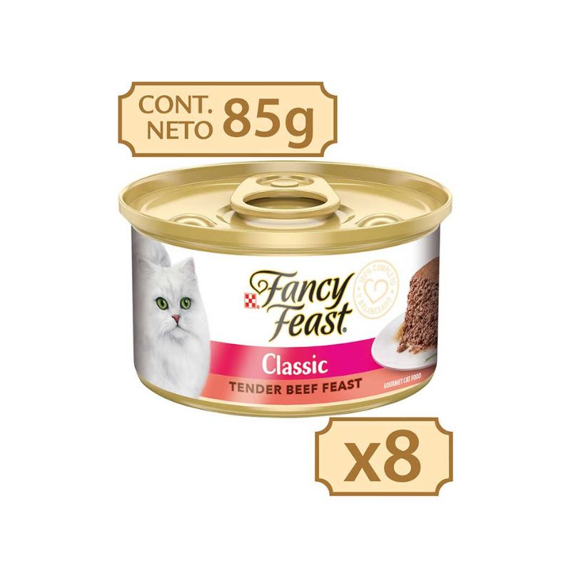 Fancy Feast Pack Mouse Carne 85g X8 unidades