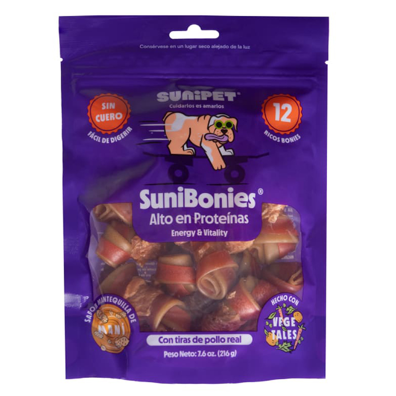 SuniBonies Snack Para Perro Energy &amp; Vitality 216g