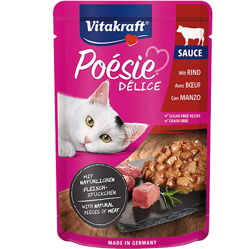 Vitakraft Poesie Delice Alimento Humedo de Ternera Gato 85g