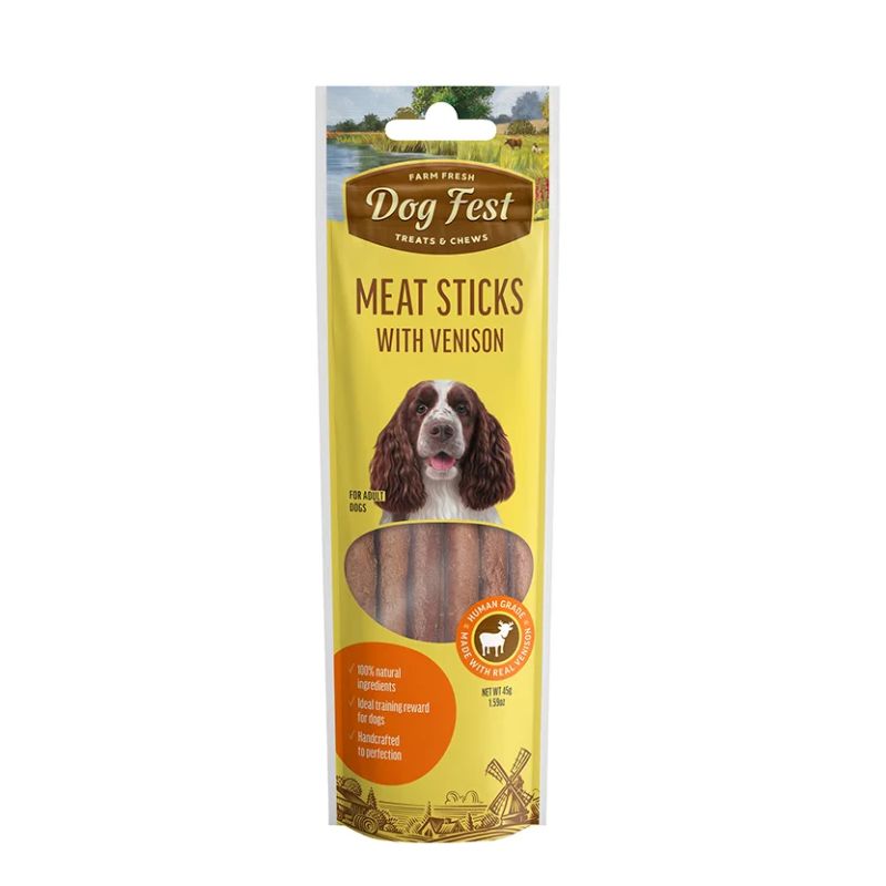 Dog Fest Barras de Carne con Venado 45g