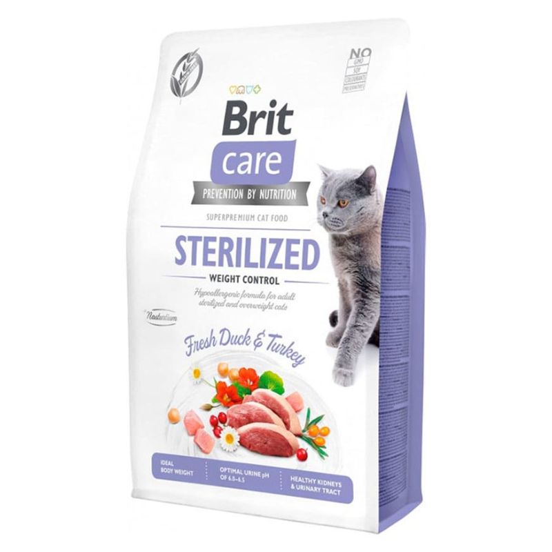 Brit Care Sterilized Weight Control Adult Cat Pavo y Pato Fresco 7kg