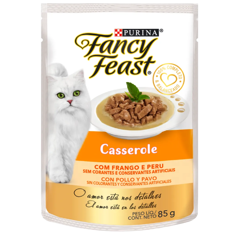 Pack Fancy Pouch Casserole Pollo Pavo x 15u 85gr