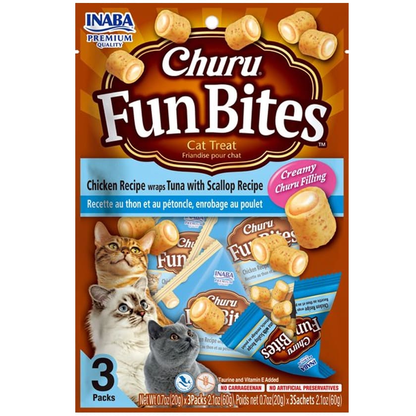 Churu Fun Bites Recipe Atun y Ostiones Cat 60g