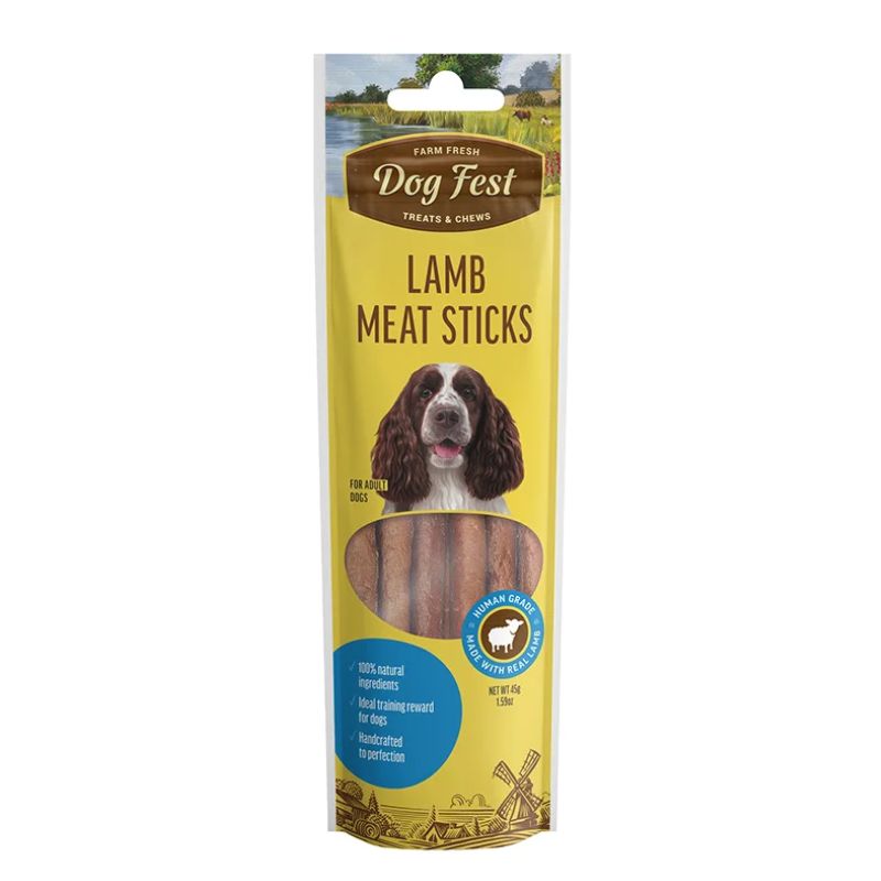 Dog Fest Barras de Carne de Cordero 45g