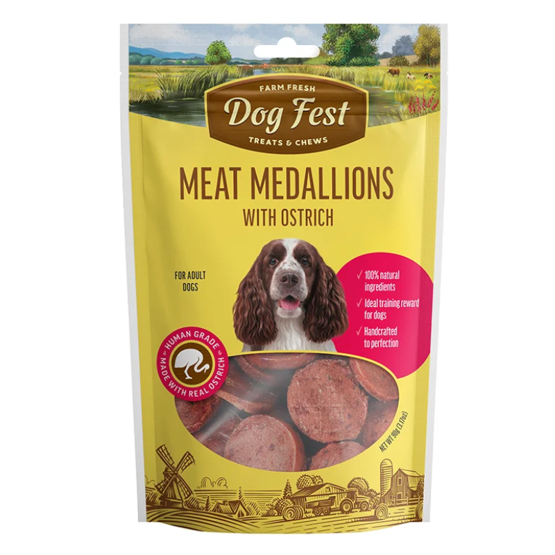 Dog Fest  Medallones de Avestruz 90 g