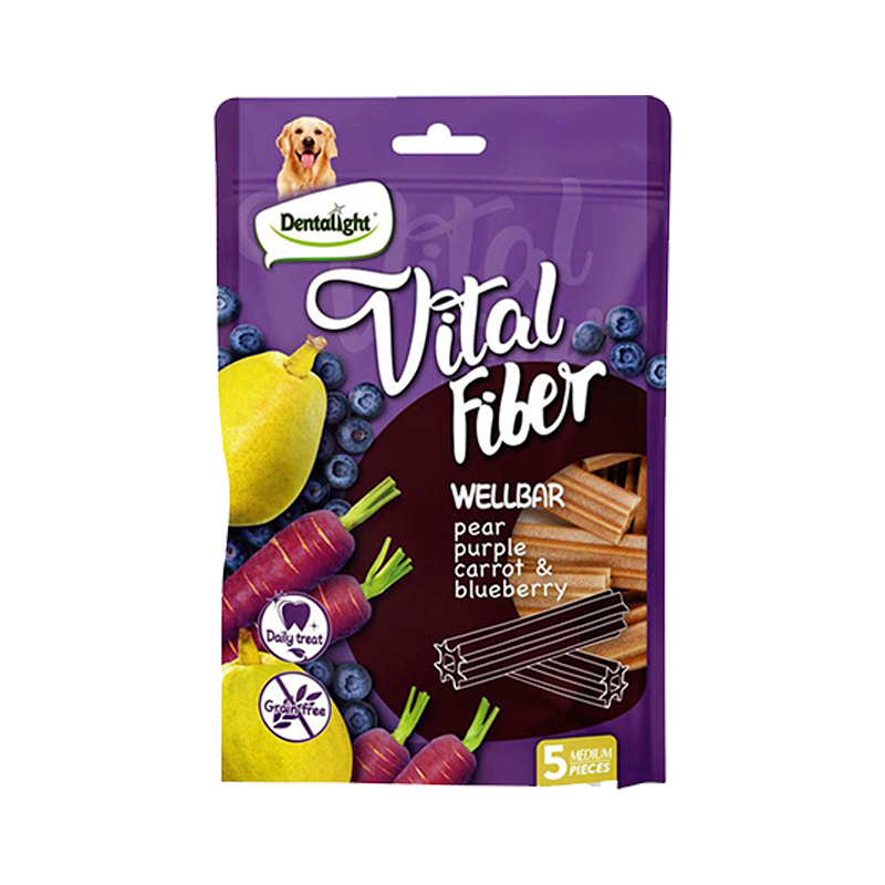 Dentalight Vital Fiber Wellbar  Snack Para Perro 80G