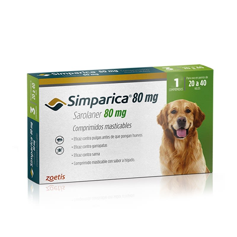 Simparica Antiparasitario 40mg 20,1 a 40kg 1Comp