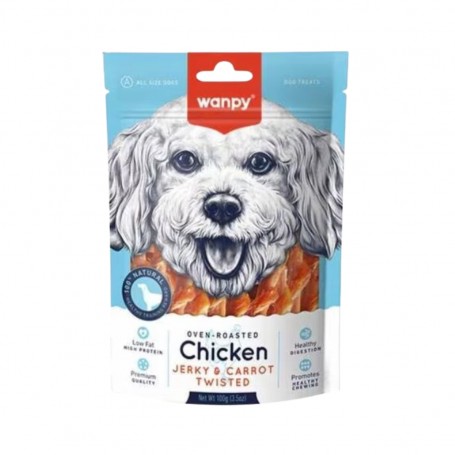 Wanpy Palitos de Pollo Jerky and Carrot Sticks Dog 100g