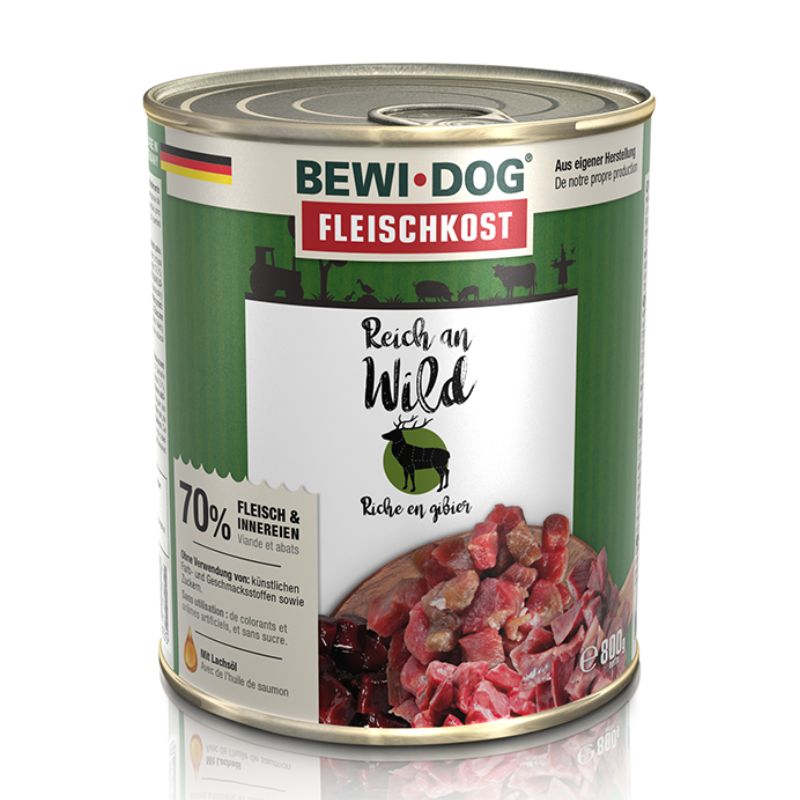 Bewi Dog Lata Rico en Venado 800g