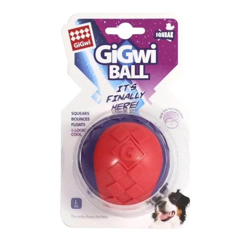 Gigwi Pelota Squeaker Large Roja