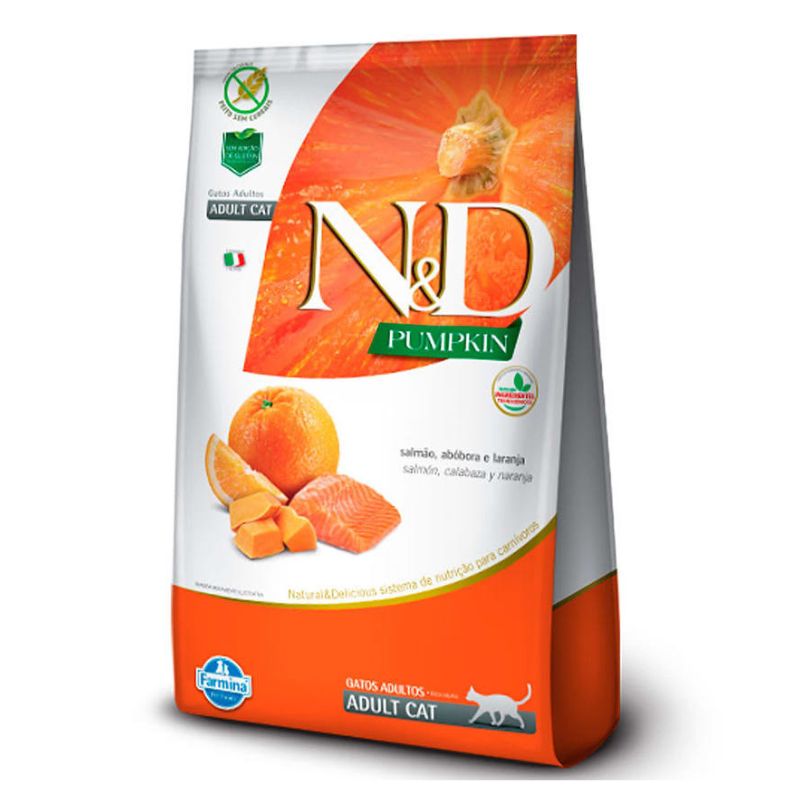 N&amp;D Pumpkin Gato Adulto Salmon Calabaza y Naranja 1.5kg