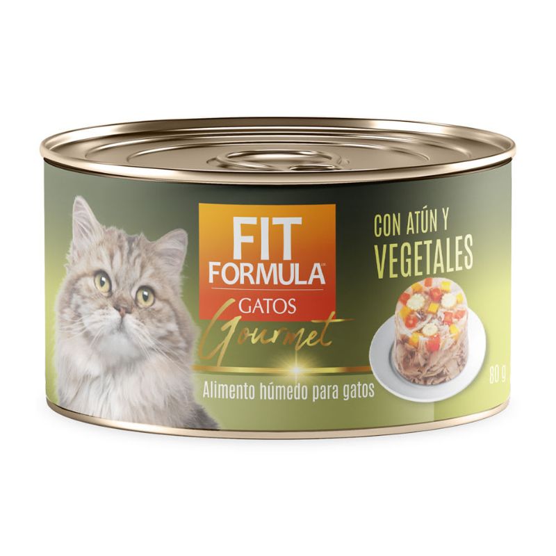 Fit Formula Lata Gourmet Gato Sabor Atun y Vegetales 85g