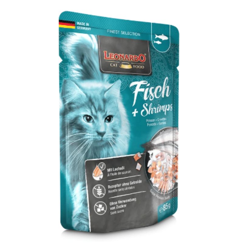 Leonardo Finest Selection Cat Pescado y Camaron 85g