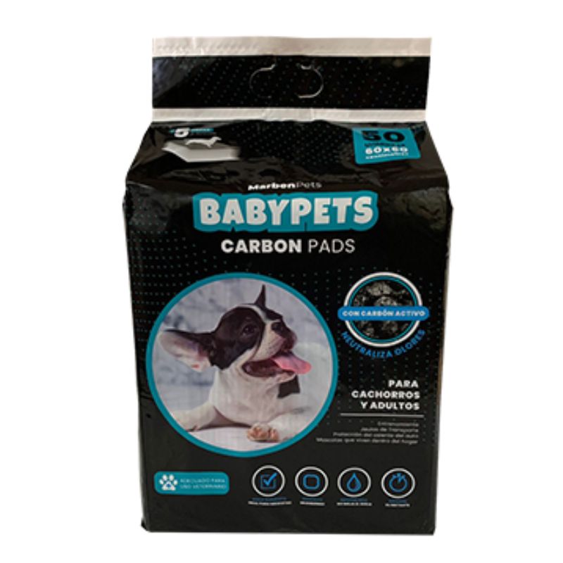 Baby Pets Sabanilla de Cabon de Entrenamiento 60x60cm 50unid