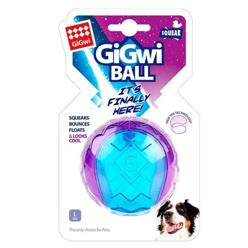 GiGwi Pelota Squeaker L Violeta