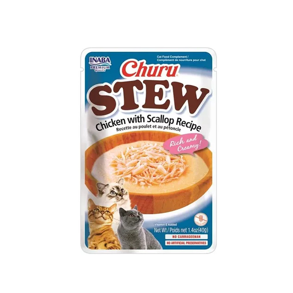 Inaba Churu Stew con Pollo y Ostiones para Gatos 40g