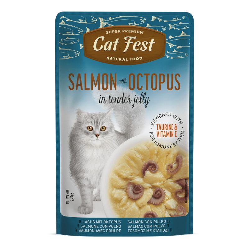 Cat Fest Salmon con Pulpo 70g