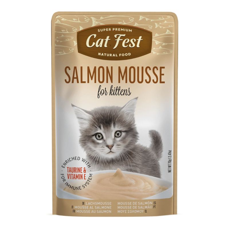 Cat Fest Mousse de Salmon para Gatitos 70g