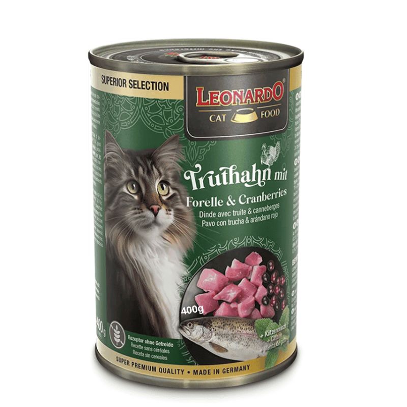 Leonardo Lata Pavo Trucha y Arandanos 400g