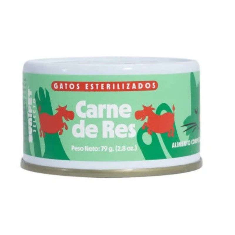Sunipet Selecto Lata Esterilizado  Carne de Res Gato 79g