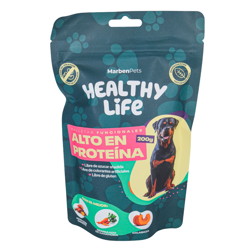 Galletas Healthy Life Funcionales Dog Alto en Proteina 200g