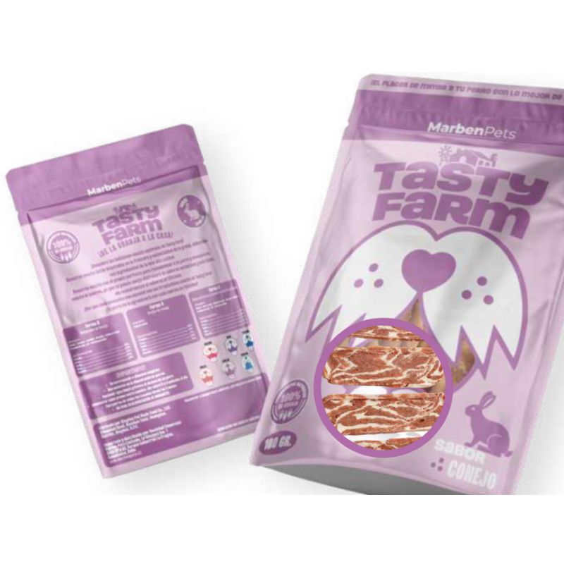 Tasty Farm Rebanadas de Conejo Dog 400g