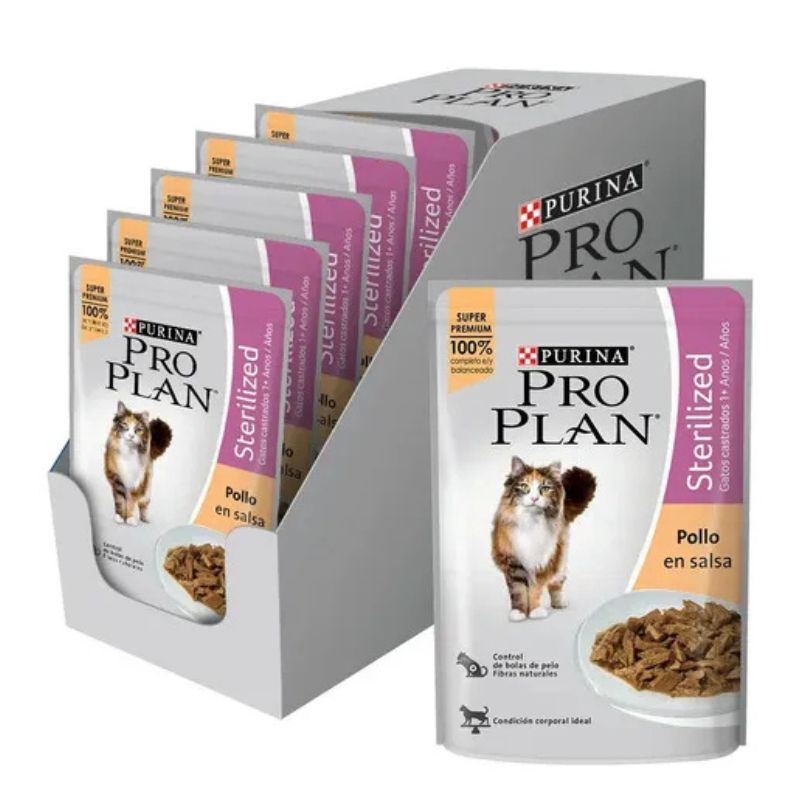 Pack Pro Plan Sterilized Pollo en Salsa Pouch x 15u 85g