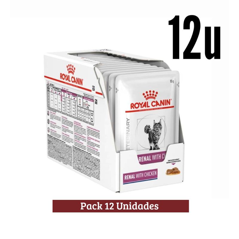 Royal Canin Pack Pouch Renal Con Pollo Cat x 12u 85g
