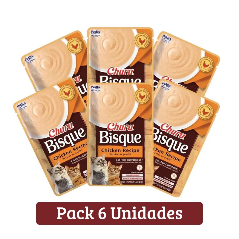 Pack Inaba Churu Cat Bisque Pollo x 6u 40g