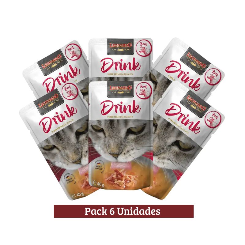 Pack Leonardo Drink Sopa Carne x6u 40g